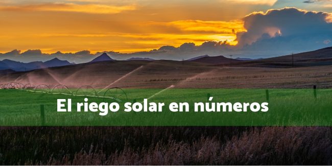 El riego solar en números